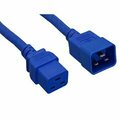 Swe-Tech 3C Heavy Duty Server Power Extension Cord, Blue, C20 to C19, 12AWG/3C, 20 Amp, 8 foot FWT10W3-41208BL